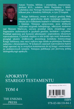 Księga Jubileuszy czyli Mała Genesis - Antoni Tronina [KSIĄŻKA]