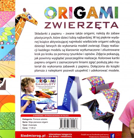 Moje pierwsze origami Zwierzęta - Marcelina Grabowska-Piątek [KSIĄŻKA]