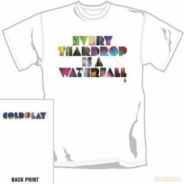 Coldplay: Multi Coloured Every Teardrop,White (XL) [T-SHIRT]