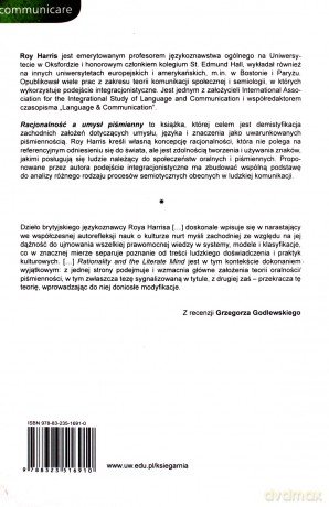 Racjonalność a umysł piśmienny - Roy Harris [KSIĄŻKA]