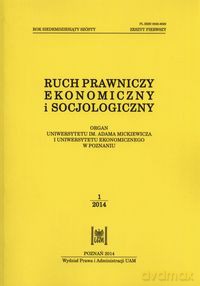 Ruch prawniczy ekonomiczny i socjologiczny 76/2014 Zeszyt 1 [KSIĄŻKA]