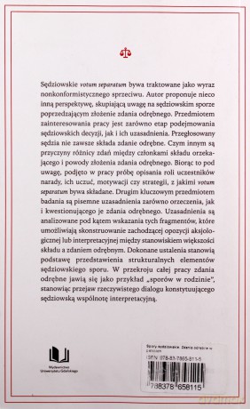 Spory sędziowskie. Zdania odrębne w polskich sądach - Maciej Wojciechowski [KSIĄŻKA]