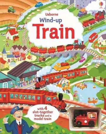 Wind-up train book with slot-together tracks and a model train - Fiona Watt [KSIĄŻKA]