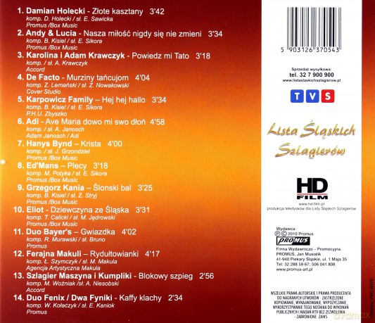 TVS Prezentuje: Lista Śląskich Szlagierów - Złote Kasztany [CD]