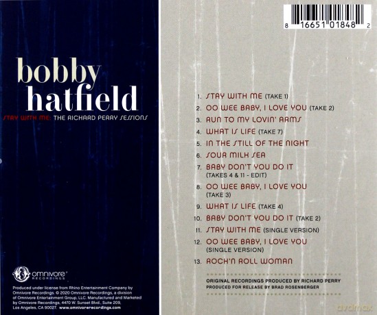 Bobby Hatfield: Stay With Me: The Richard Perry Sessions [CD]