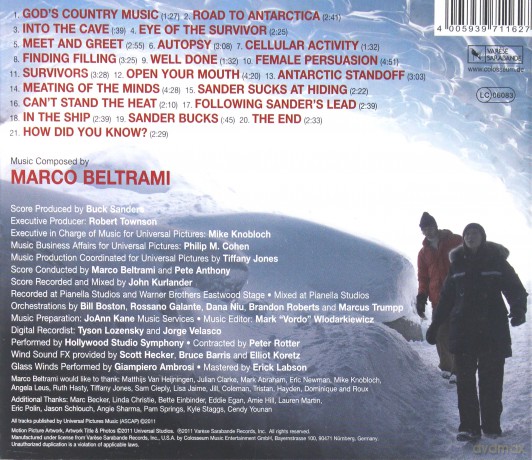 The Thing soundtrack (Coś) (Marco Beltrami) [CD]