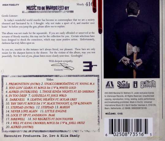 Eminem: Music To Be Murdered By [CD]