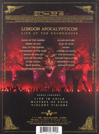 Kreator: London Apocalypticon – Live At The Roundhouse [Blu-Ray]+[CD]