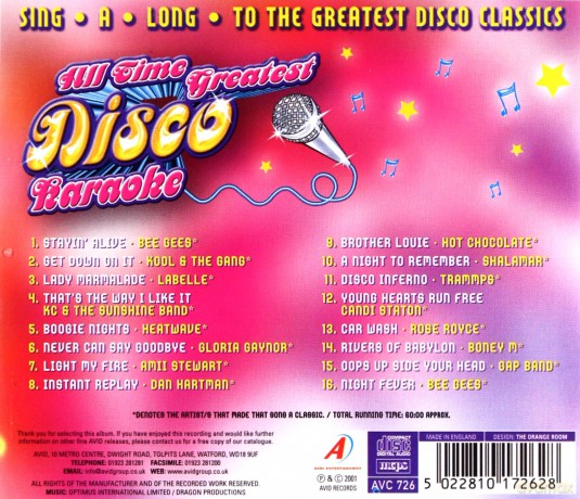 All Time Greatest Disco Karaoke [CD]