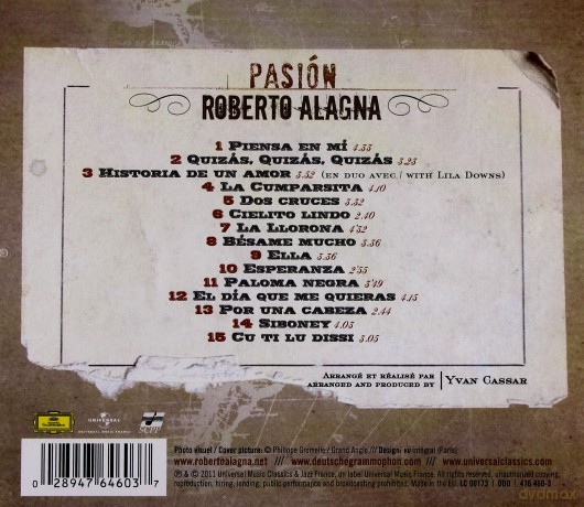 Roberto Alagna: Pasion [CD]
