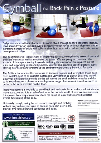Gymball Workout For Back Pack Pain Posture Fit For Life Series [DVD]