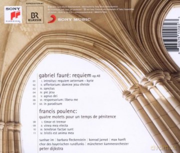 Dijkstra, Peter: Fauré: Requiem op. 48/Poulenc: Quatre motets pour un temps de penitence [CD]