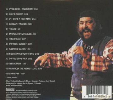 Fiddler On The Roof soundtrack (Skrzypek Na Dachu) (Original Cast Recording) [CD]