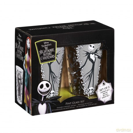Nightmare Before Christmas Miasteczko Halloween Zestaw szklanek Jack