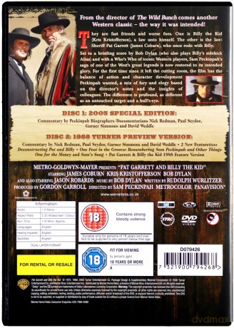 Pat Garrett And Billy The Kid [DVD]