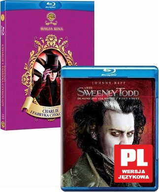 Charlie i fabryka czekolady / Sweeney Todd: Demoniczny golibroda z Fleet Street BOX [2Blu-Ray]