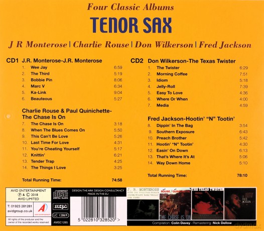 Jr Monterose: Tenor Sax - Four Classic Albums [CD]