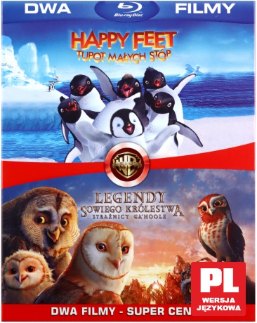 Legendy sowiego królestwa: Strażnicy Ga'Hoole / Happy Feet: Tupot małych stóp BOX [2Blu-Ray]