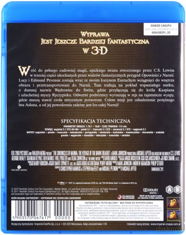 Opowieści z Narnii: Podróż Wędrowca do Świtu 3D [Blu-Ray 3D]