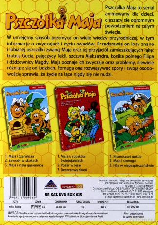 Pszczółka Maja: Maja u robaków świętojańskich / Nieproszeni goście / Maja i szarańszcza BOX [3DVD]