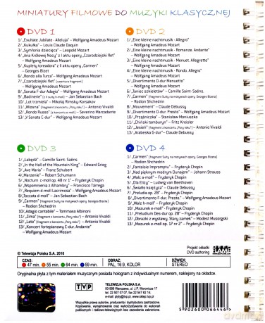 Miniatury filmowe do muzyki klasycznej (digipack) [4DVD]