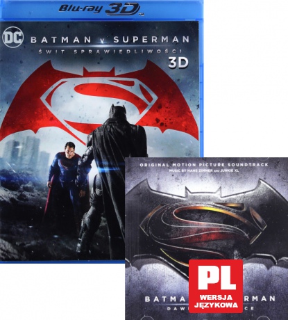 Batman Vs Superman: Świt Sprawiedliwości + soundtrack [Blu-Ray 3D]+[Blu-Ray]+[CD]