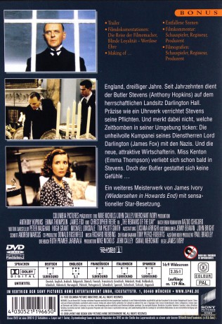 Okruchy dnia [DVD]
