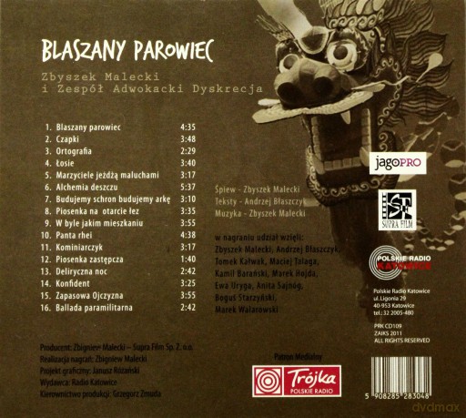 Zespół Adwokacki Dyskrecja: Blaszany parowiec (digipack) [CD]