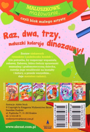Maluszkowe malowanie. Dinozaury [KSIĄŻKA]