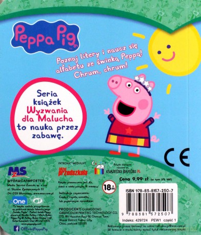 Peppa Pig. Wyzwania dla malucha. Poznaję litery [KSIĄŻKA]