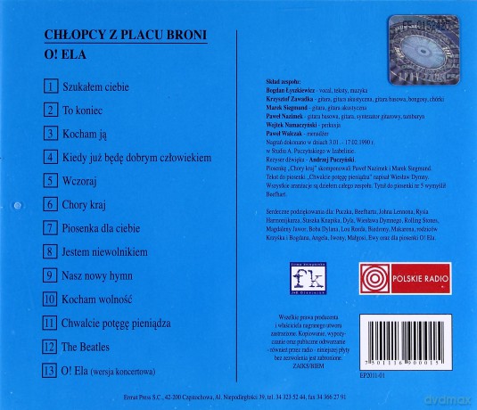 Chłopcy z Placu Broni: O! Ela - reedycja [CD]