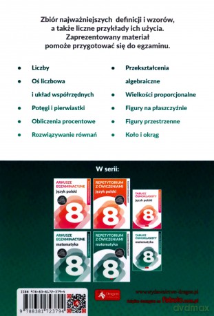Tablice ósmoklasisty. Matematyka - Halina Juraszczyk, Renata Morawiec [KSIĄŻKA]