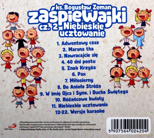 Ks. Bogusław Zeman SSP: Zaśpiewajki Cz. 2 Niebieskie Ucztowanie [CD]