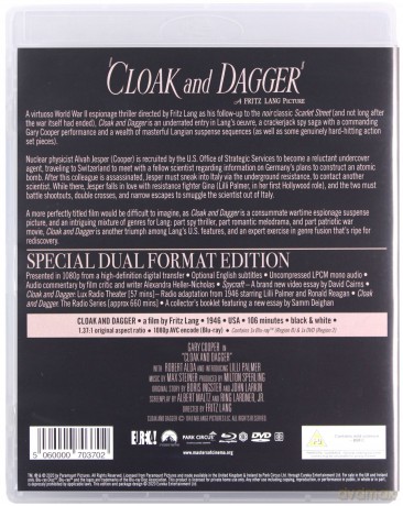Cloak And Dagger (W tajnej misji) (Masters of Cinema) [Blu-Ray]+[DVD]