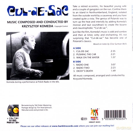 Cul De Sac 6 Selected Tracks From The soundtrack [Winyl]