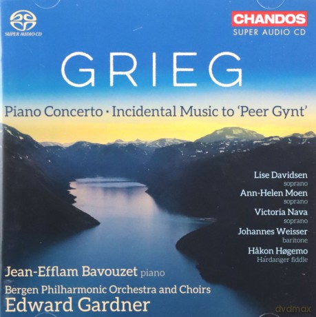 Grieg: Piano Concerto (Jean-Efflam Bavouzet; Bergen Philarmonic Orchestra and Choirs; Edward Gardner) (Chandos: CHSA 5190) [CD]