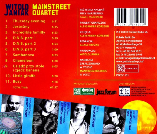 Witold Janiak Mainstreet Quartet: Witold Janiak Mainstreet Quartet [CD]