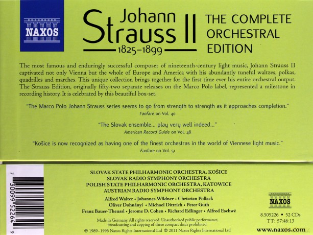 Johann Strauss II: The Complete Orchestral Edition (Box Set) [52CD]