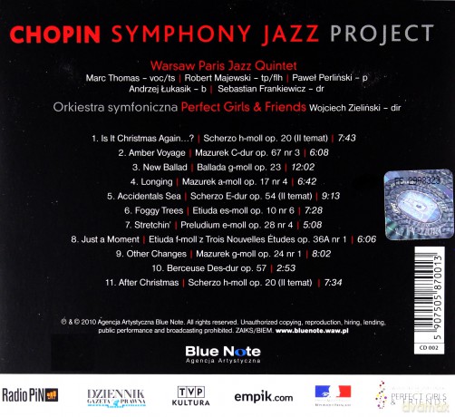Warsaw Paris Jazz Quintet Perfect Girls And Friends: Chopin Symphony Jazz Project (digipack) [CD]