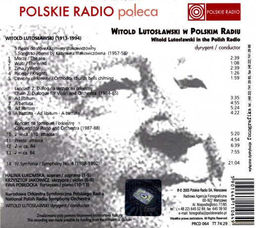 Orkiestra Symfoniczna Polskiego Radia: Witold Lutosławski w Polskim Radiu  (digipack) [CD]