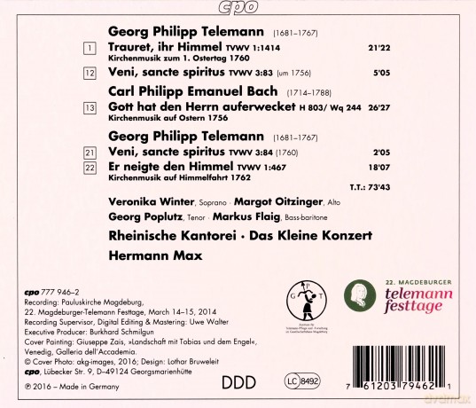 Telemann: Veni Sancte Spiritus [CD]