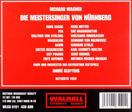 Wagner: Die Meistersinger von Nürnberg [4CD]
