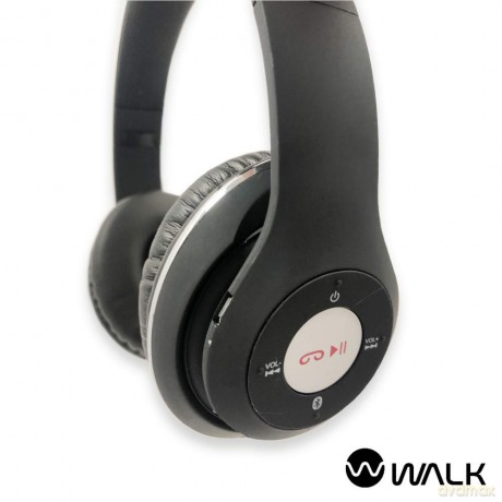 Walk Audio Black Enhanced Bass Wireless Headphones