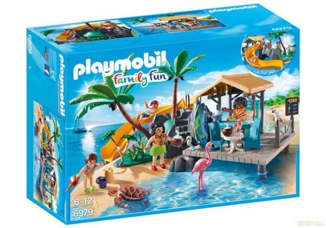 Karaibska wyspa z barem na plaży 6979 [FIGURKA]