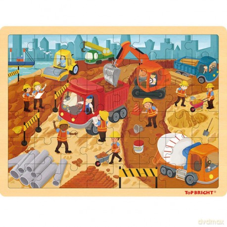 Puzzle drewniane Na budowie [PUZZLE]