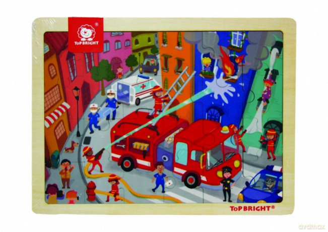 Puzzle drewniane Strażacy [PUZZLE]
