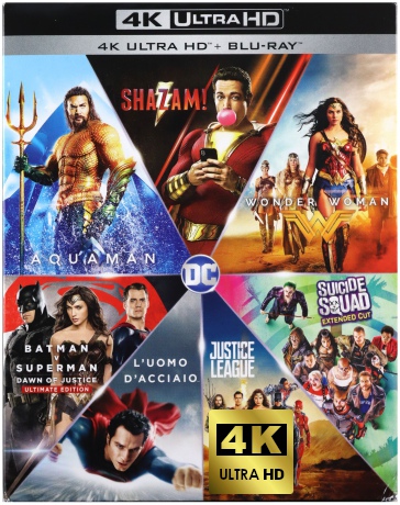 DC 7-Film Collection: Man of Steel / Batman v Superman: Dawn of Justice / Suicide Squad / Wonder Woman / Justice League / Aquaman / Shazam! [BOX] [7xBlu-Ray 4K]+[7xBlu-Ray]