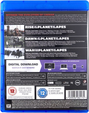 Planet of the Apes Trilogy (Planeta Małp) [3xBlu-Ray]