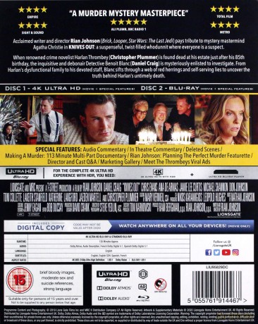 Knives Out (Na noże) [Blu-Ray 4K]+[Blu-Ray]
