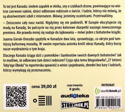 27 śmierci Tobyego Obeda - Joanna Gierak-Onoszko [AUDIOBOOK]